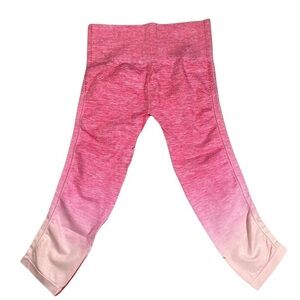 BeachBody Pink & White High Rise Ombré Chop Legging Size Medium
